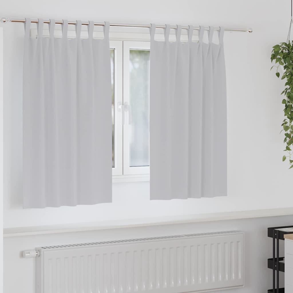 Tende Blackout con Anelli 2 pcs Grigio chiaro 140 x 140 cm | homemem39