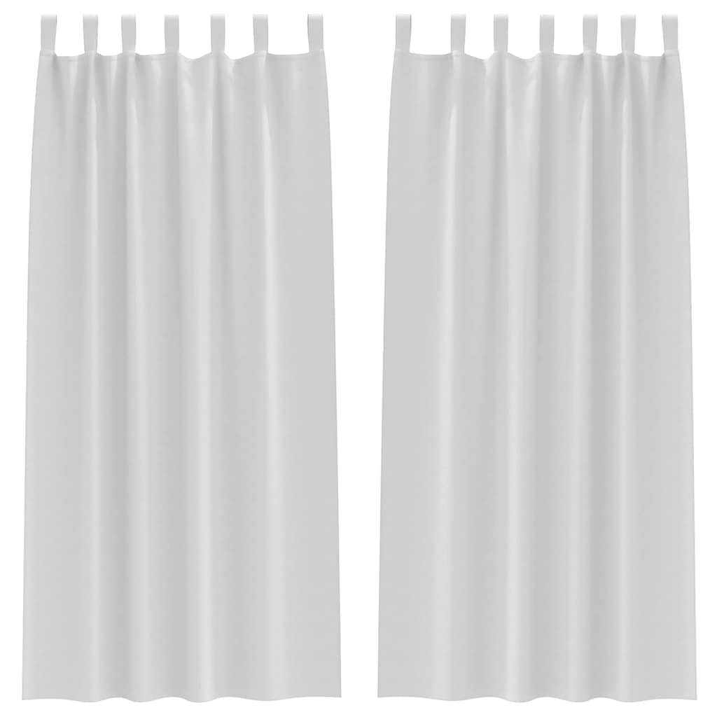 Tende Blackout con Anelli 2 pcs Grigio Chiaro 260 x 140 cm | homemem39
