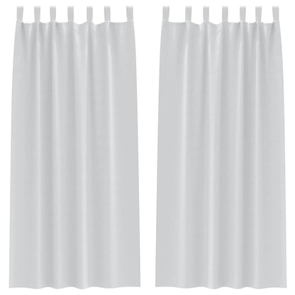 Tende Blackout con Anelli 2 pcs Grigio Chiaro 260 x 140 cm | homemem39