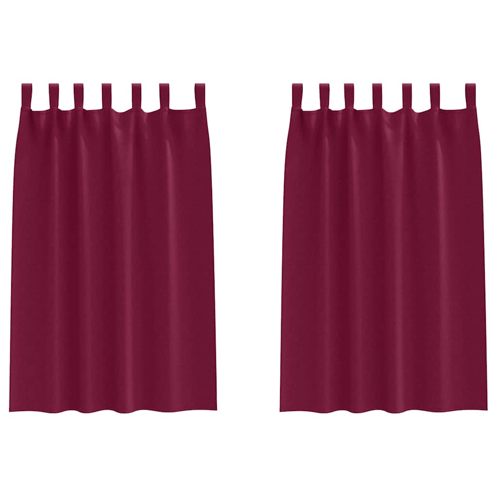 Tende Blackout con Anelli 2 pcs Rosso Vino 175 x 140 cm | homemem39