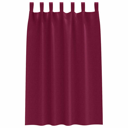 Tende Blackout con Anelli 2 pcs Rosso Vino 175 x 140 cm | homemem39