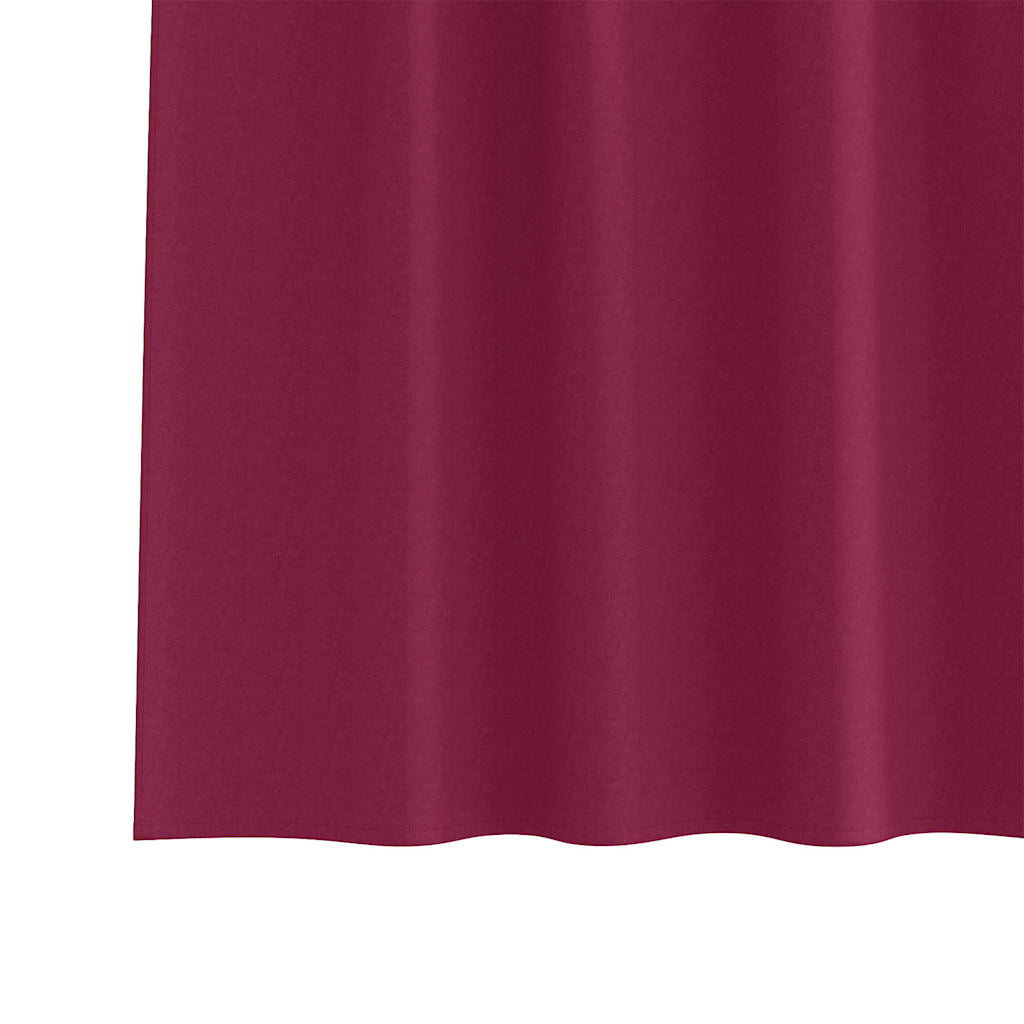 Tende Blackout con Anelli 2 pcs Rosso Vino 225 x 140 cm | homemem39