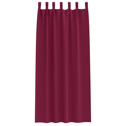Tende Blackout con Anelli 2 pcs Rosso Vino 225 x 140 cm | homemem39