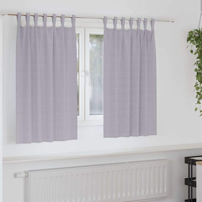 Tende Blackout con Anelli 2 pcs Grigio Metallico 140 x 140 cm | homemem39