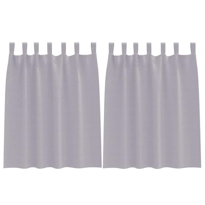 Tende Blackout con Anelli 2 pcs Grigio Metallico 140 x 140 cm | homemem39