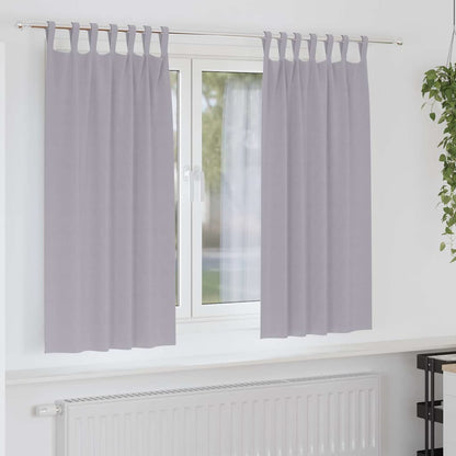 Tende Blackout con Anelli 2 pcs Grigio Metallico 175 x 140 cm | homemem39