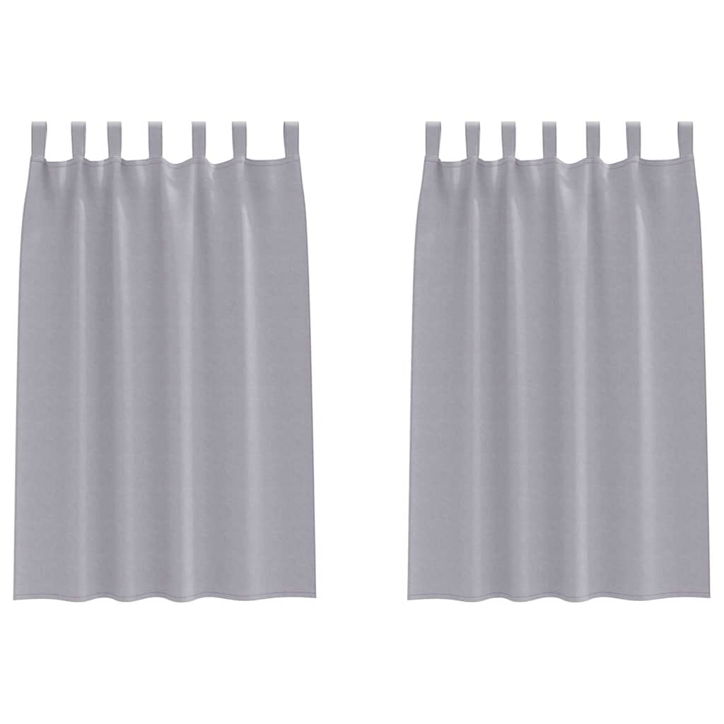 Tende Blackout con Anelli 2 pcs Grigio Metallico 175 x 140 cm | homemem39