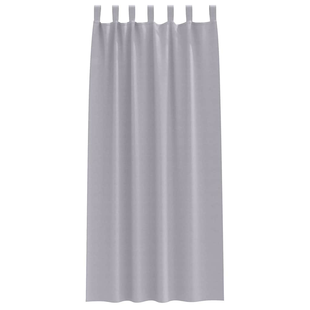 Tende Blackout con Anelli 2 pcs Grigio Metallico 260 x 140 cm | homemem39