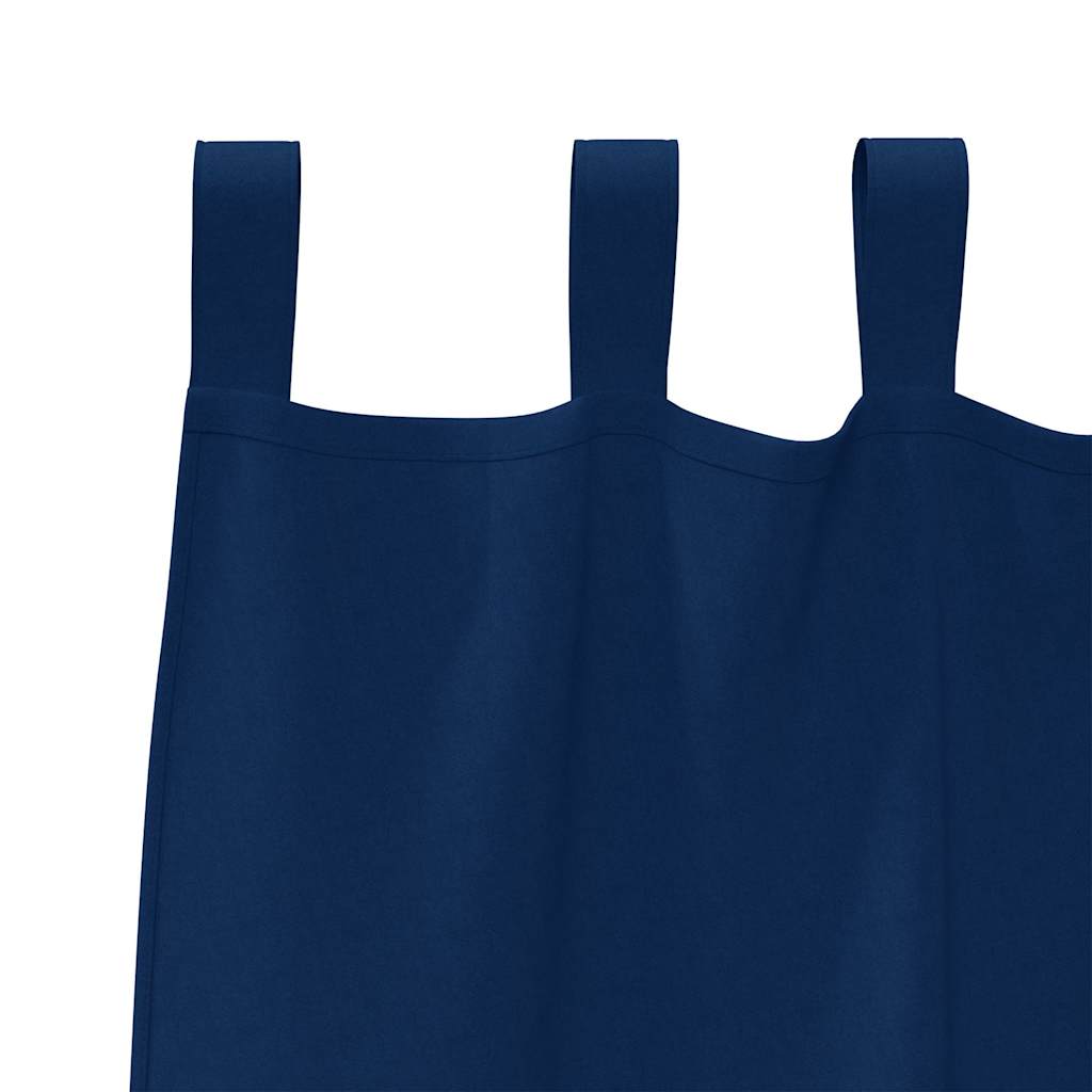 Tende Blackout con Anelli 2 pcs Blu Scuro 175 x 140 cm | homemem39
