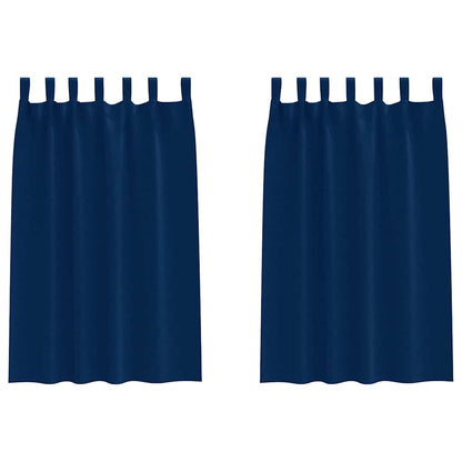 Tende Blackout con Anelli 2 pcs Blu Scuro 175 x 140 cm | homemem39