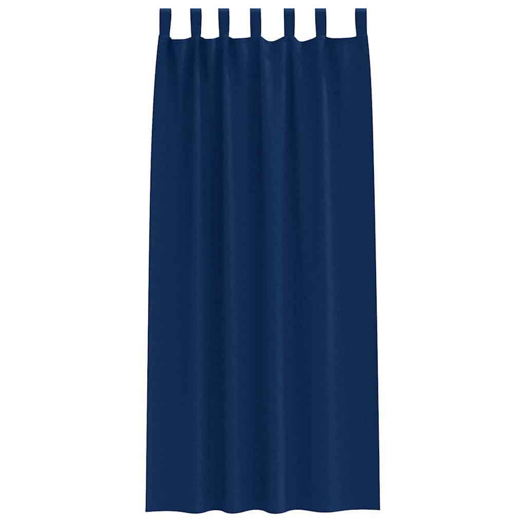 Tende Blackout con Anelli 2 pcs Blu Scuro 245 x 140 cm | homemem39