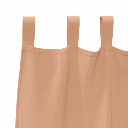 Tende Blackout con Anelli 2 pcs Marrone Chiaro 140 x 140 cm | homemem39