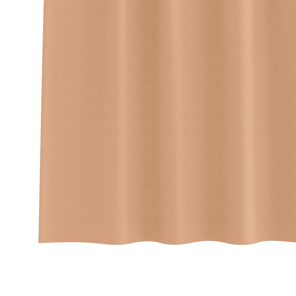 Tende Blackout con Anelli 2 pcs Marrone Chiaro 140 x 140 cm | homemem39