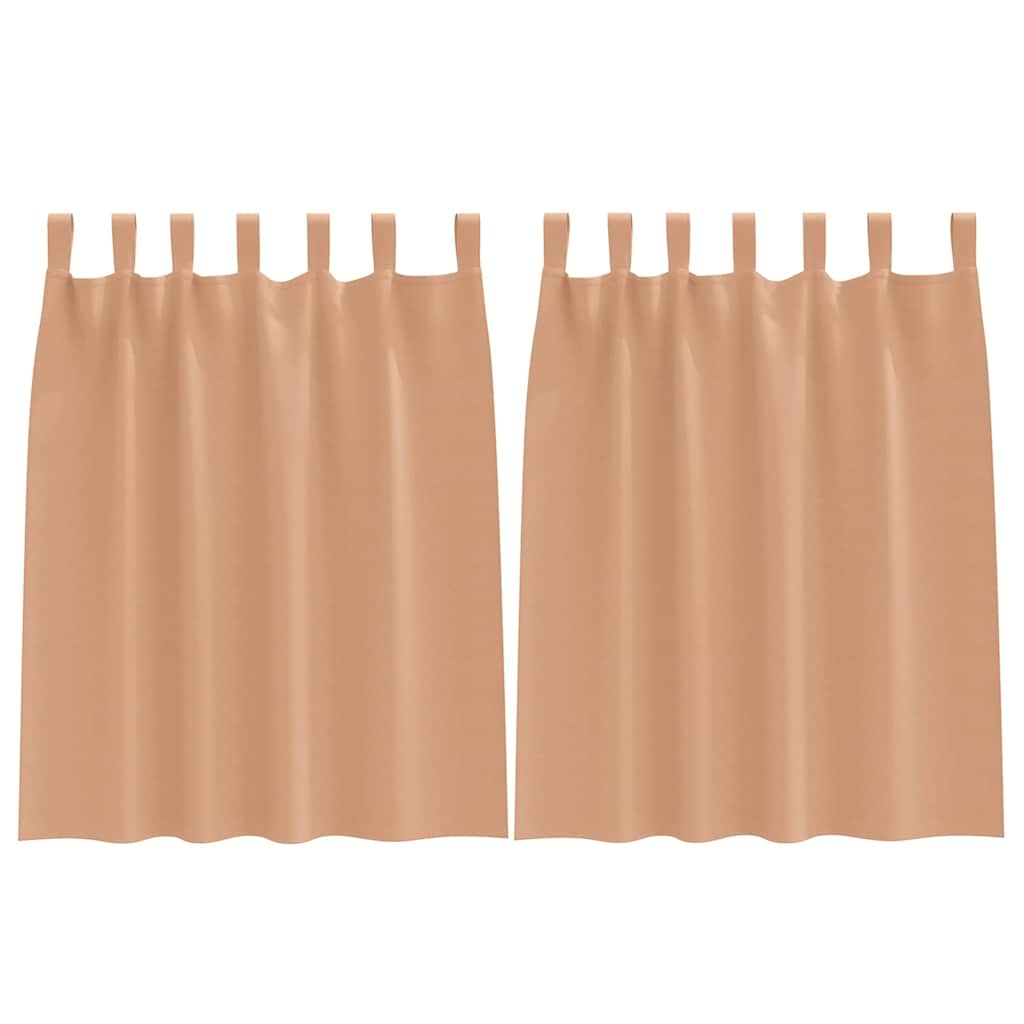 Tende Blackout con Anelli 2 pcs Marrone Chiaro 140 x 140 cm | homemem39