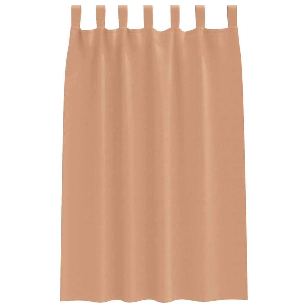 Tende Blackout con Anelli 2 pcs Marrone Chiaro 175 x 140 cm | homemem39
