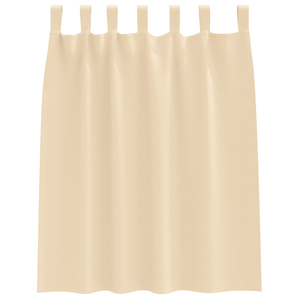Tende Blackout con Anelli 2 pcs Crema 140 x 140 cm Poliestere | homemem39