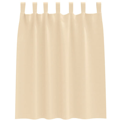 Tende Blackout con Anelli 2 pcs Crema 140 x 140 cm Poliestere | homemem39