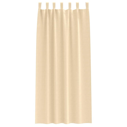 Tende Blackout con Anelli 2 pcs Crema 225 x 140 cm Poliestere | homemem39