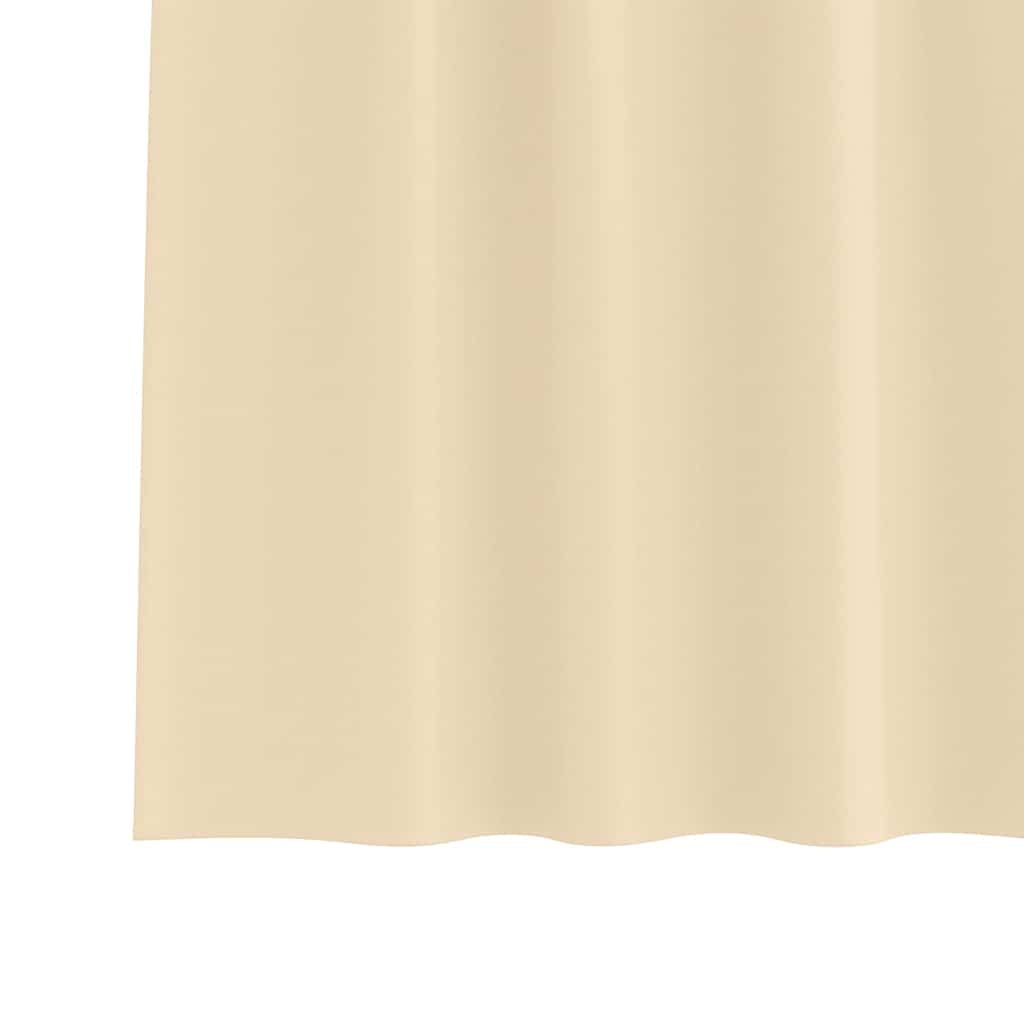 Tende Blackout con Anelli 2 pcs Crema 260 x 140 cm Poliestere | homemem39