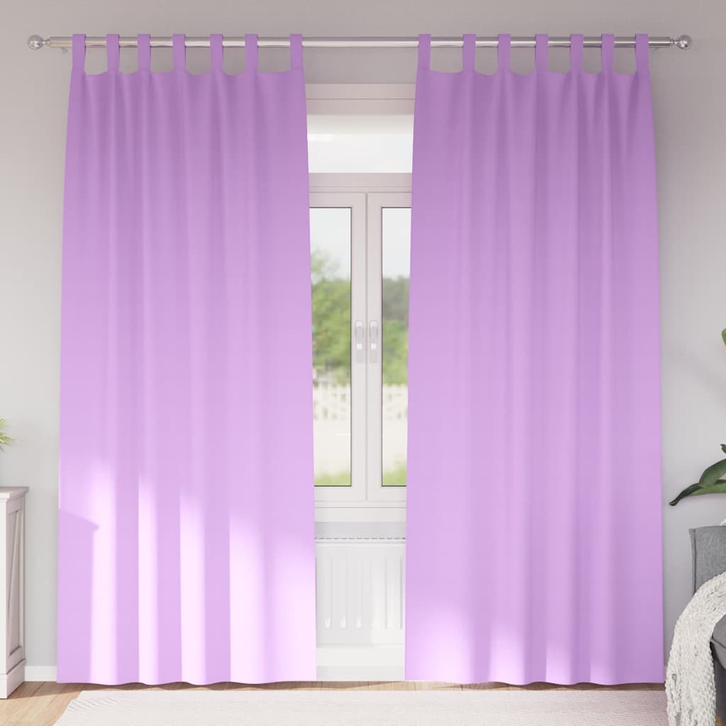 Tende Blackout con Anelli 2 pcs Viola 260 x 140 cm Poliestere | homemem39