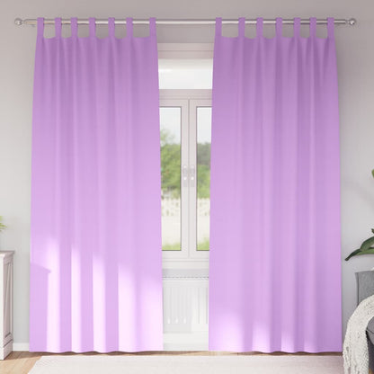 Tende Blackout con Anelli 2 pcs Viola 260 x 140 cm Poliestere | homemem39