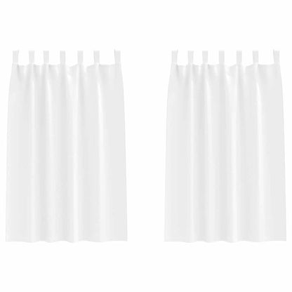 Tende Blackout con Anelli 2 pcs Bianco Puro 175 x 140 cm | homemem39