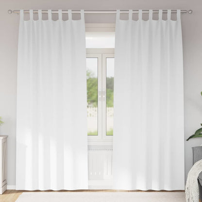 Tende Blackout con Anelli 2 pcs Bianco Puro 225 x 140 cm | homemem39