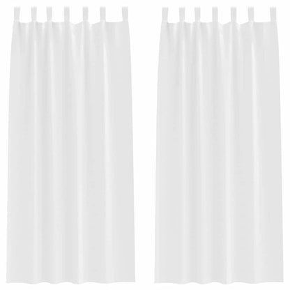 Tende Blackout con Anelli 2 pcs Bianco Puro 225 x 140 cm | homemem39
