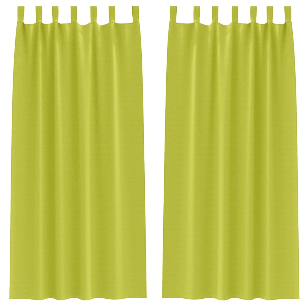 Tende Blackout con Anelli 2 pcs Verde 245 x 140 cm Poliestere | homemem39