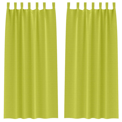 Tende Blackout con Anelli 2 pcs Verde 260 x 140 cm Poliestere | homemem39