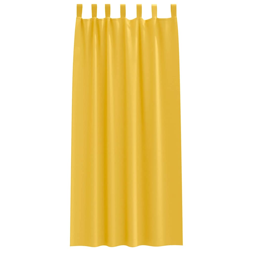 Tende Blackout con Anelli 2 pcs Giallo senape 225 x 140 cm | homemem39