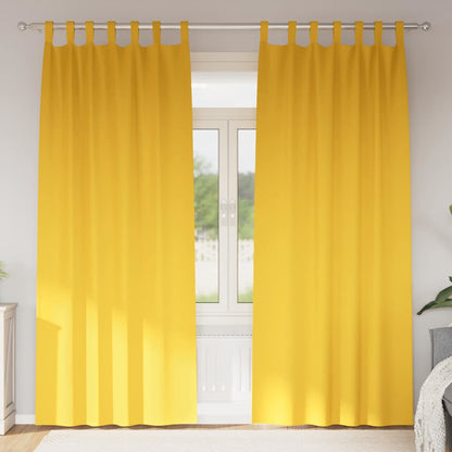 Tende Blackout con Anelli 2 pcs Giallo senape 245 x 140 cm | homemem39