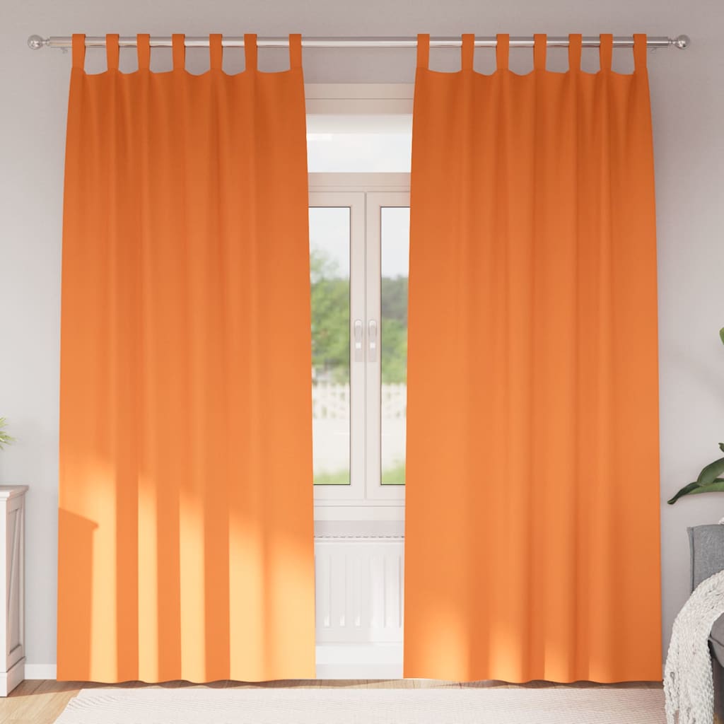 Tende Blackout con Anelli 2 pcs Arancione Vivo 225 x 140 cm | homemem39