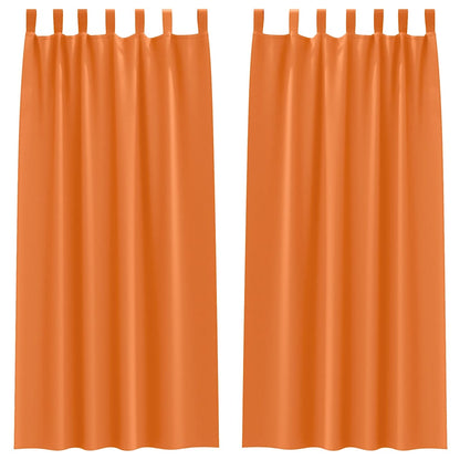 Tende Blackout con Anelli 2 pcs Arancione Vivo 245 x 140 cm | homemem39