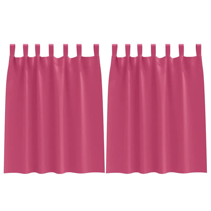 Tende Blackout con Anelli 2 pcs Rosa Vivo 140 x 140 cm | homemem39