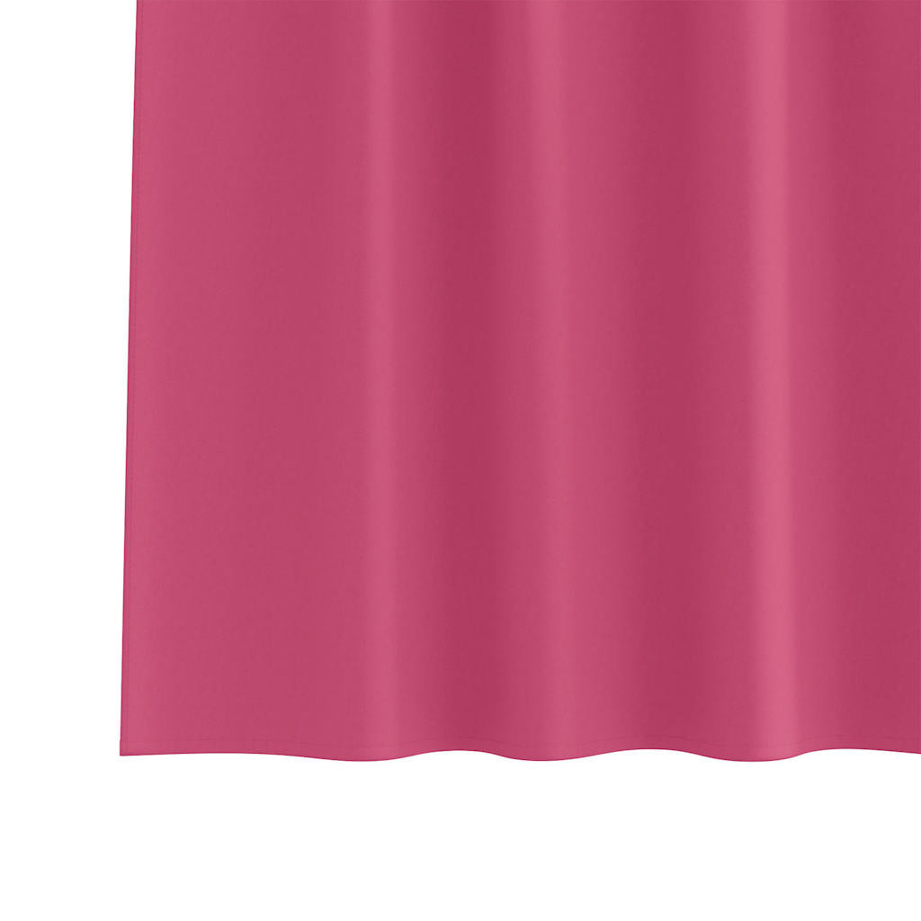 Tende Blackout con Anelli 2 pcs Rosa Vivo 225 x 140 cm | homemem39