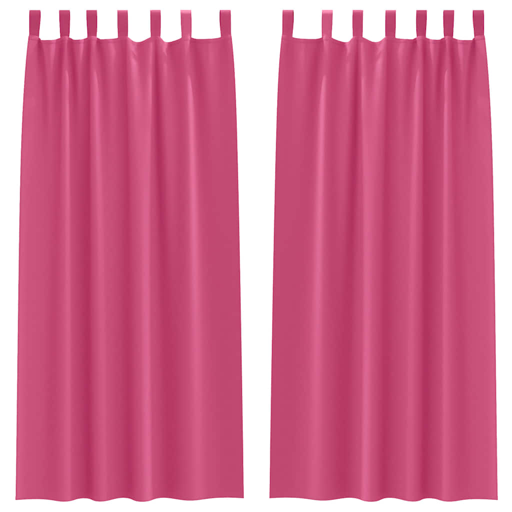 Tende Blackout con Anelli 2 pcs Rosa Vivo 225 x 140 cm | homemem39