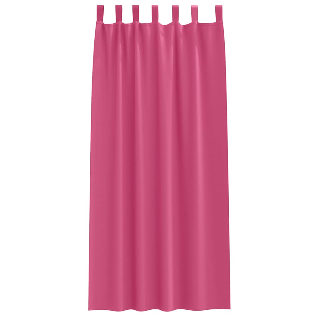 Tende Blackout con Anelli 2 pcs Rosa Vivo 225 x 140 cm | homemem39