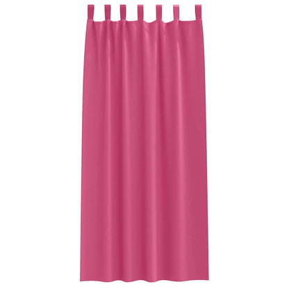 Tende Blackout con Anelli 2 pcs Rosa Vivo 225 x 140 cm | homemem39