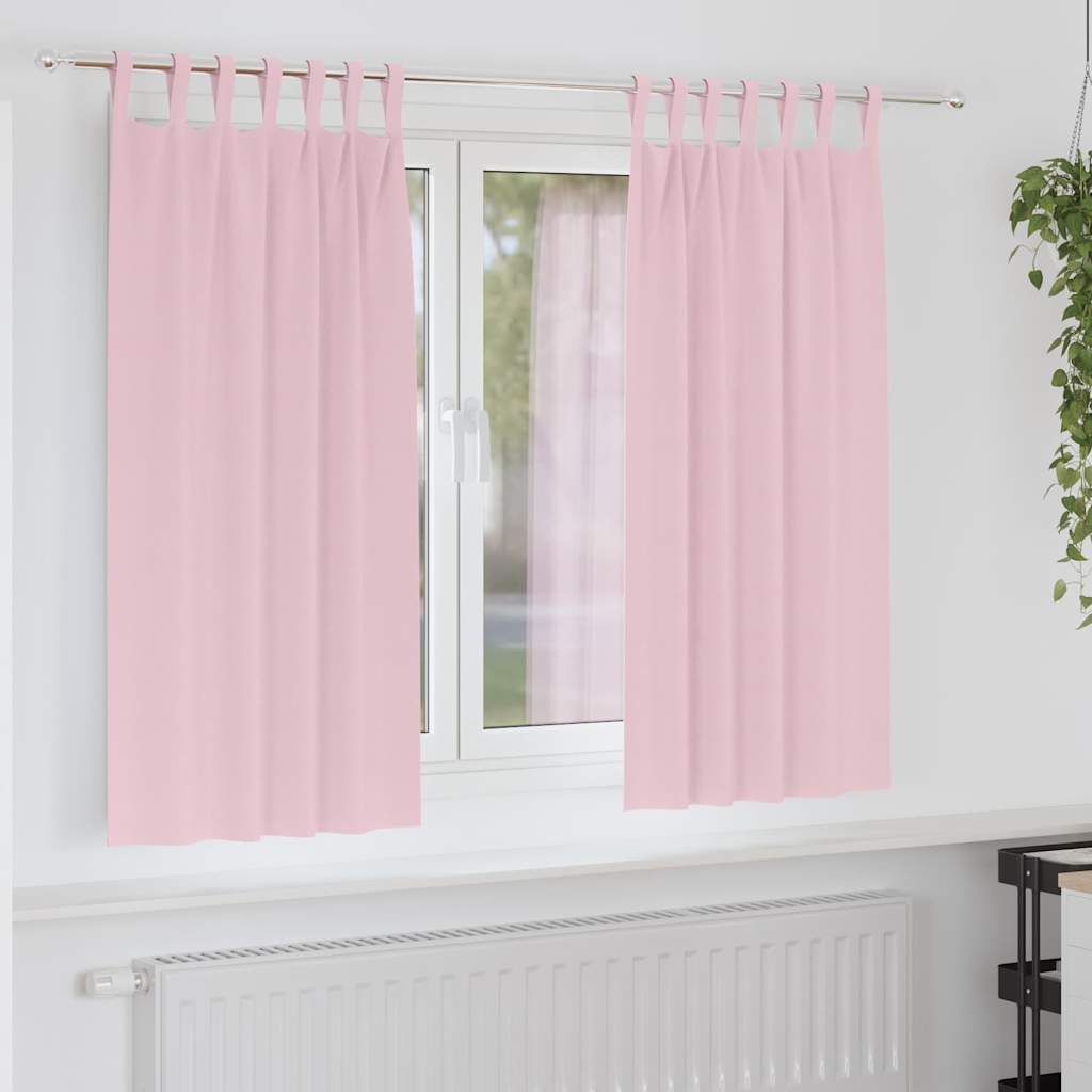 Tende Blackout con Anelli 2 pcs Rosa baby 175 x 140 cm | homemem39