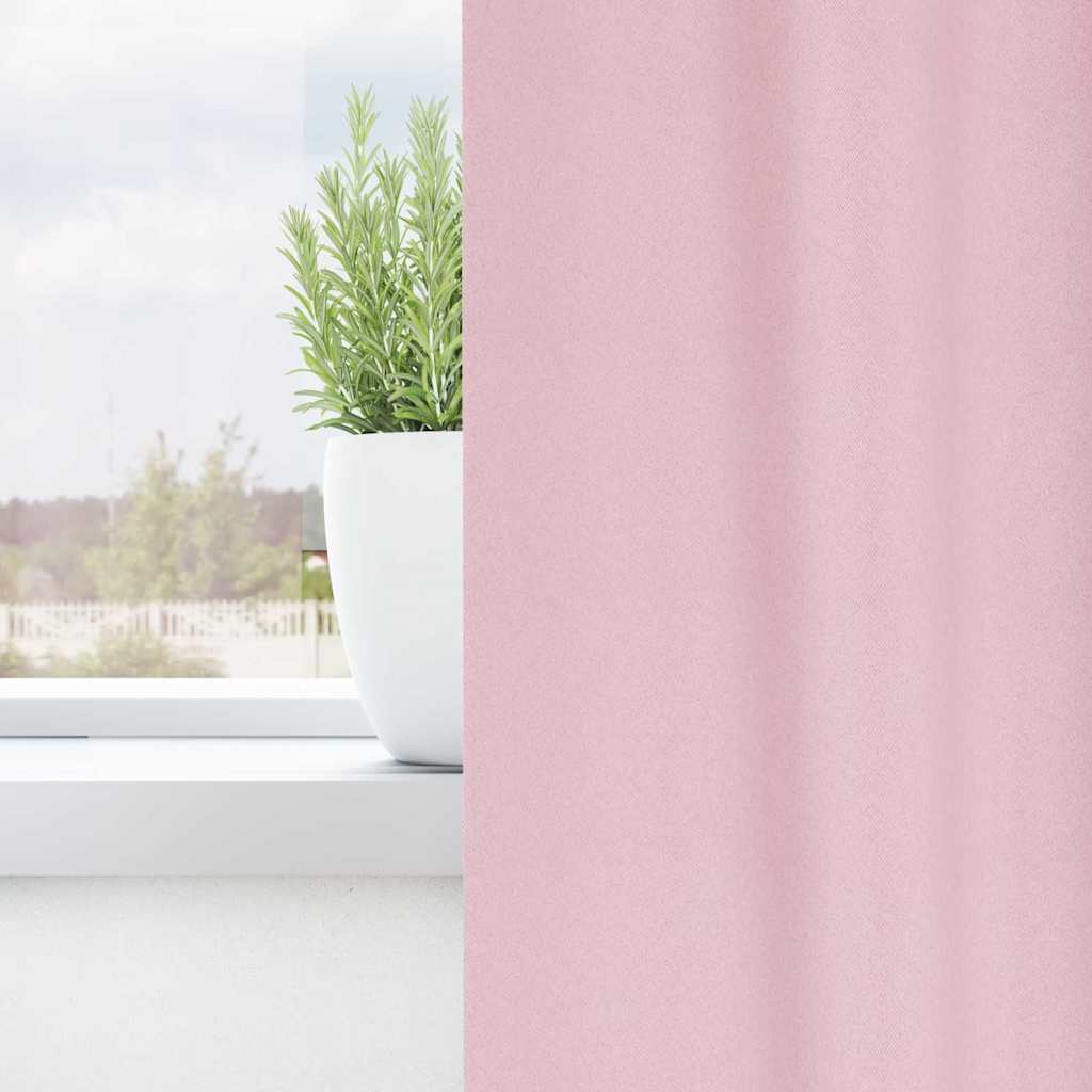 Tende Blackout con Anelli 2 pcs Rosa baby 245 x 140 cm | homemem39