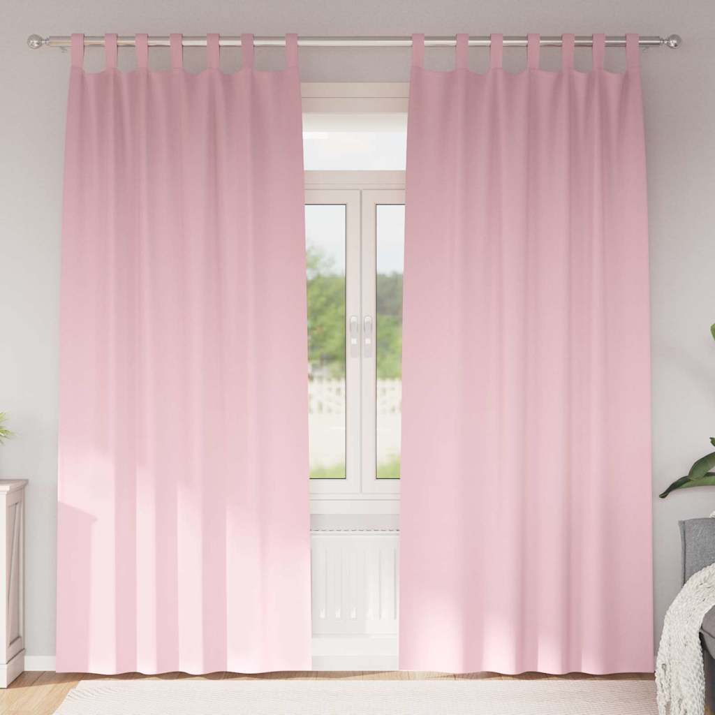 Tende Blackout con Anelli 2 pcs Rosa baby 245 x 140 cm | homemem39