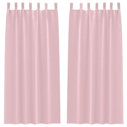 Tende Blackout con Anelli 2 pcs Rosa baby 245 x 140 cm | homemem39