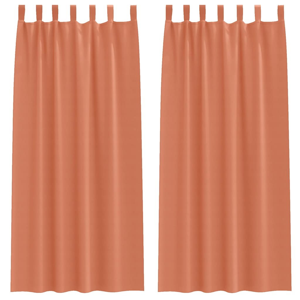 Tende Blackout con Anelli 2 pcs Terracotta 225 x 140 cm | homemem39