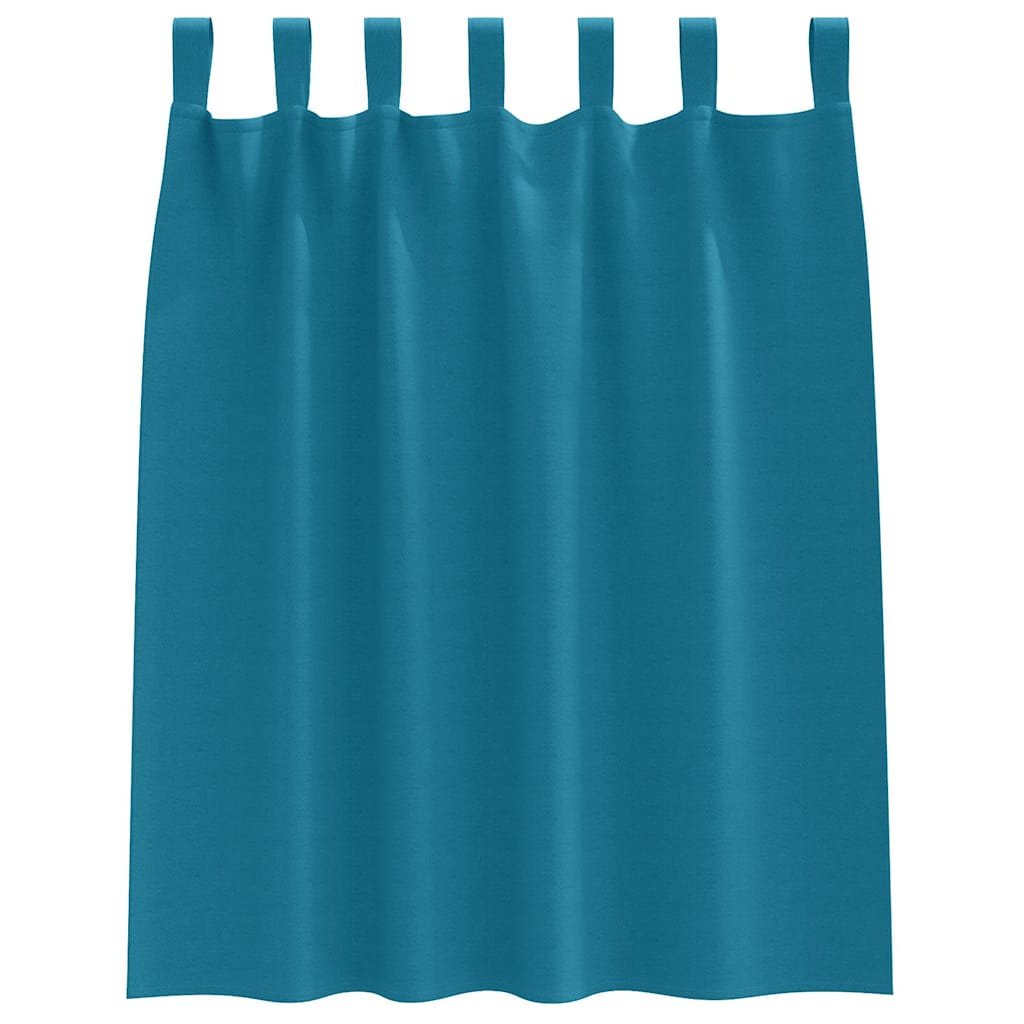Tende Blackout con Anelli 2 pcs Turchese 140 x 140 cm | homemem39