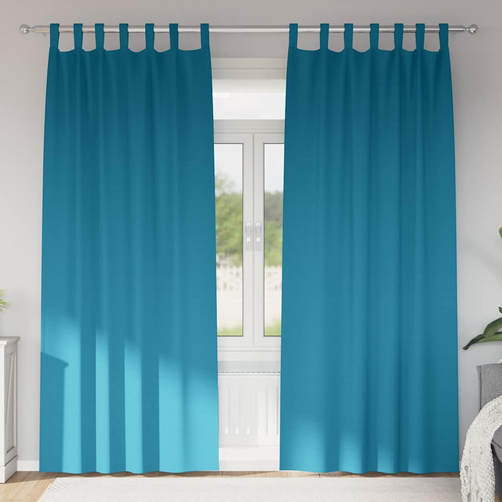 Tende Blackout con Anelli 2 pcs Turchese 225 x 140 cm | homemem39