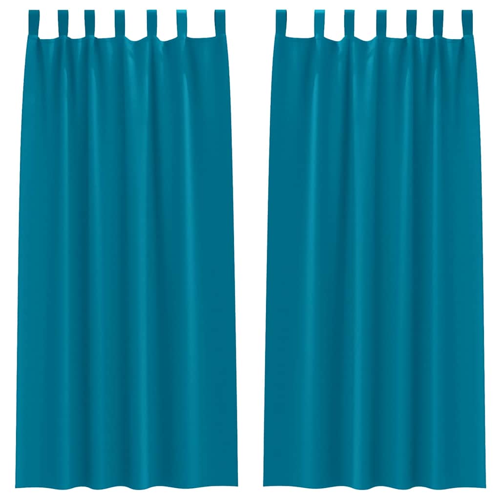 Tende Blackout con Anelli 2 pcs Turchese 245 x 140 cm | homemem39