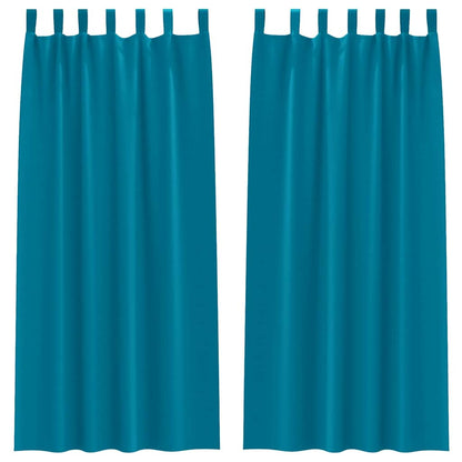 Tende Blackout con Anelli 2 pcs Turchese 245 x 140 cm | homemem39