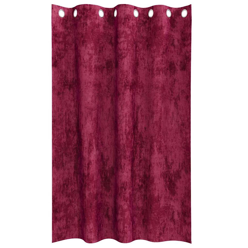 Tende in Velluto 2 pcs Rosso Vino 175 x 140 cm Velluto | homemem39