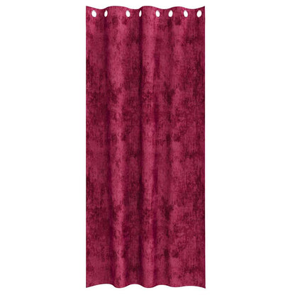 Tende in Velluto 2 pcs Rosso vino 245 x 140 cm Velluto | homemem39